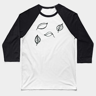 Windy Leaf Autumn Fall Baseball T-Shirt